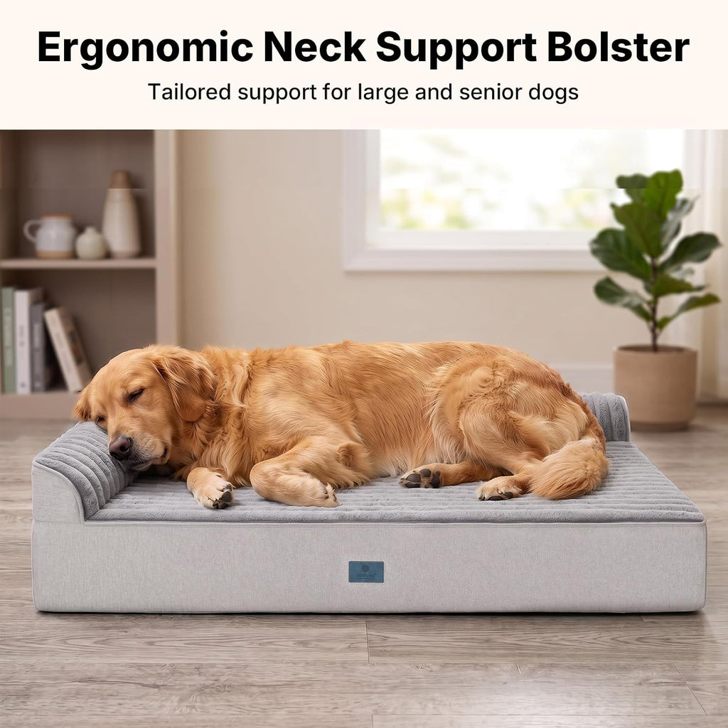 Orthopedic Dog Bed for Senior Dog, 7" XXL Memory Foam Bed with Sides