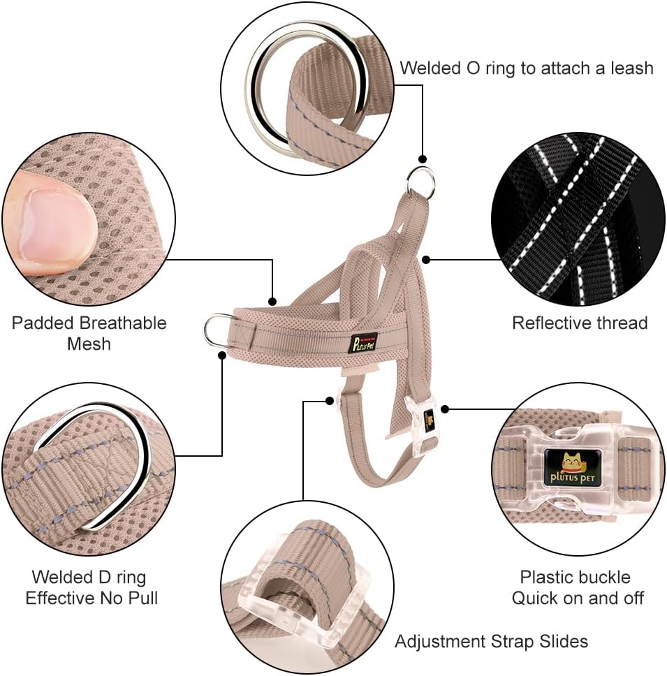 No Pull Dog Harness with Front Clip, Breathable Mesh Padded