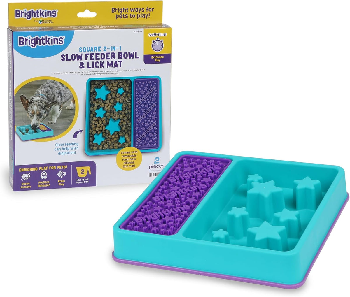 Circle 2-In-1 Slow Feeder Bowl and Lick Mat