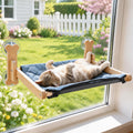 Cat Window Perch, Warmth Window Cat Bed with Soft Flannel Plush Mat
