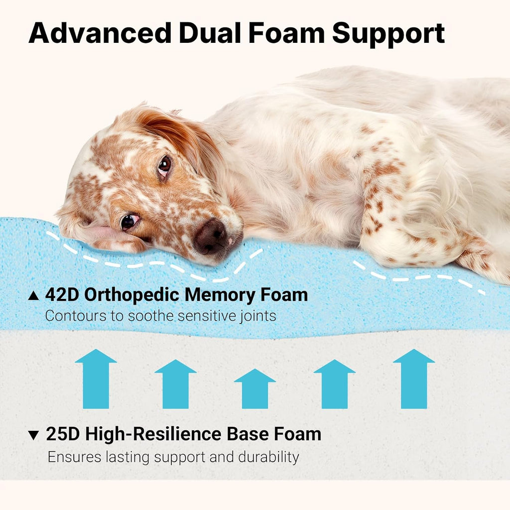 Orthopedic Dog Bed for Senior Dog, 7" XXL Memory Foam Bed with Sides