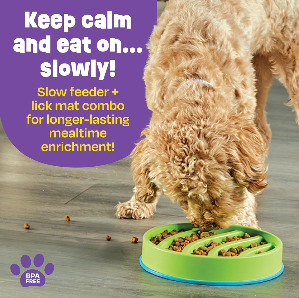Circle 2-In-1 Slow Feeder Bowl and Lick Mat