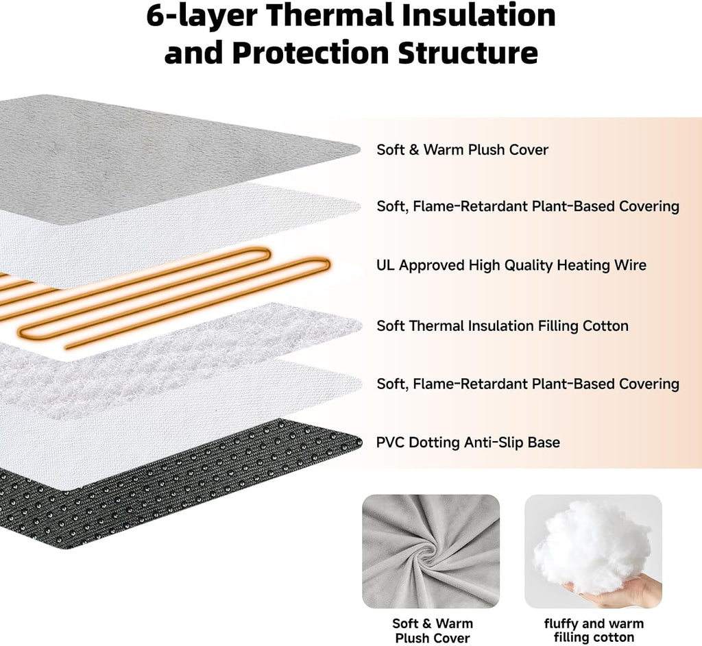 Heated cat bed with removable heating pad in soft velvet — shown in a home setting