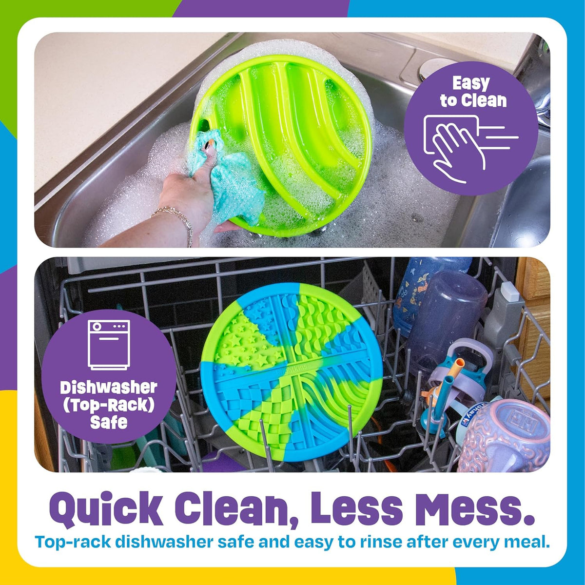 Circle 2-In-1 Slow Feeder Bowl and Lick Mat